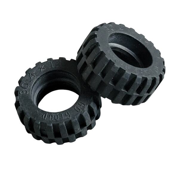 LEGO Tires Wheels‎ Rims Black White Gray Lot of 28 Replacement Parts Pieces - Picture 3 of 10